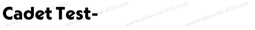 Cadet Test字体转换